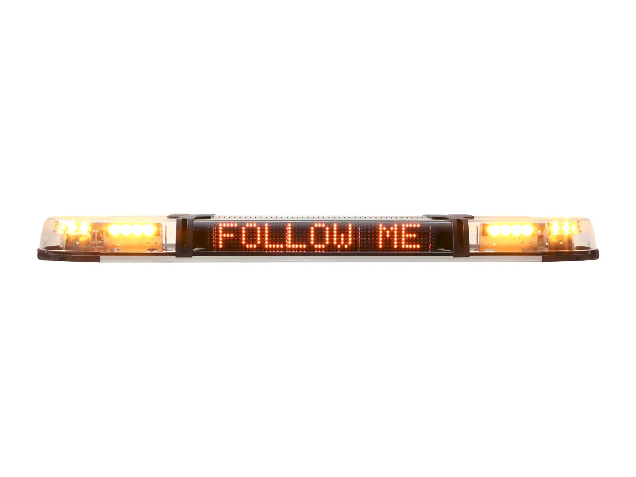 Xpert Lightbar with amber LEDs and 'FOLLOW ME' message sign