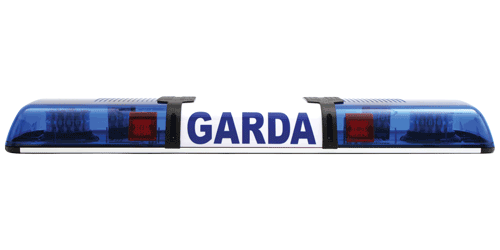 Xpress Lightbar with blue lens and 'GARDA' sign