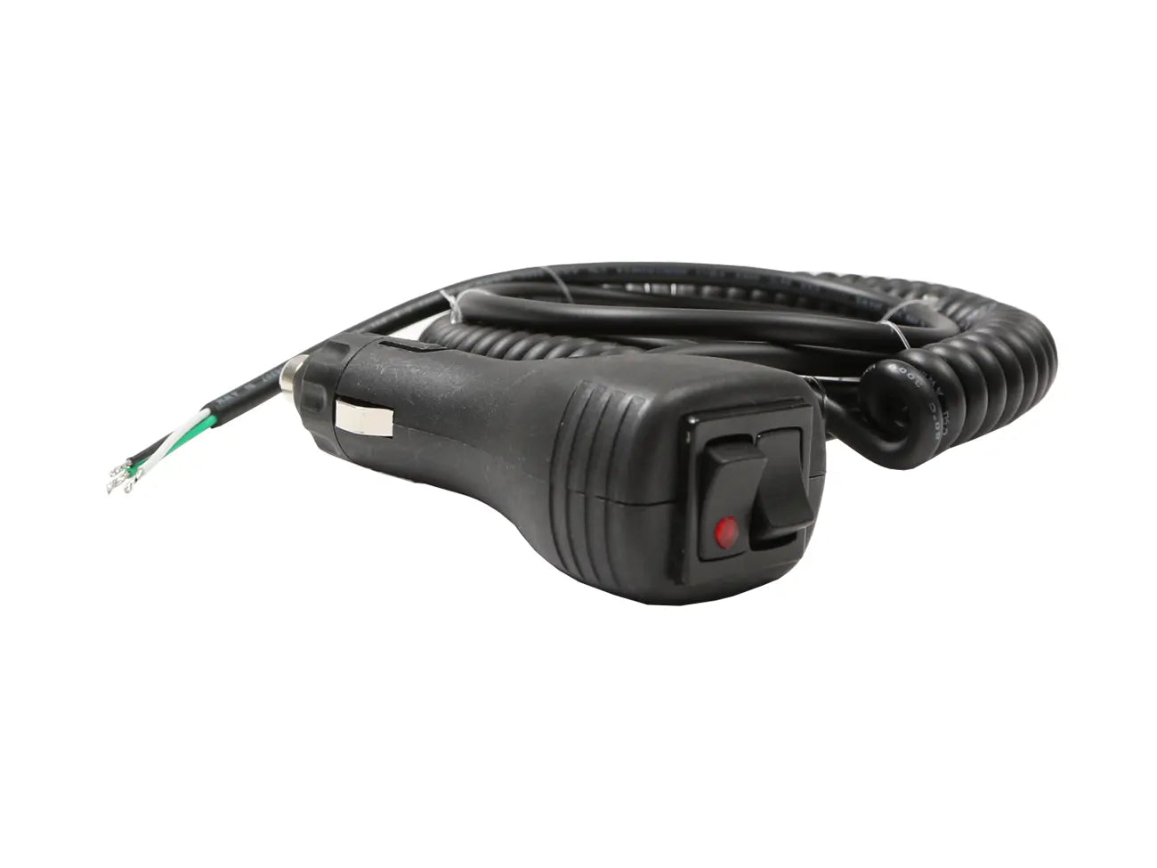Coiled lead with double switched cigar plug for Haztec magnetic beacons