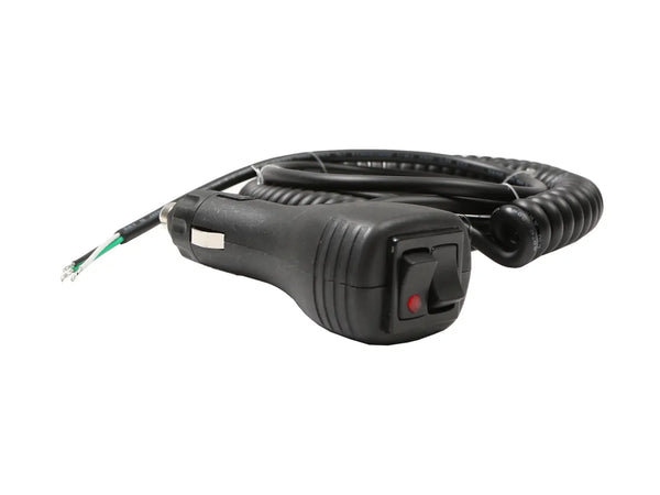 Coiled lead with double switched cigar plug for Haztec magnetic beacons