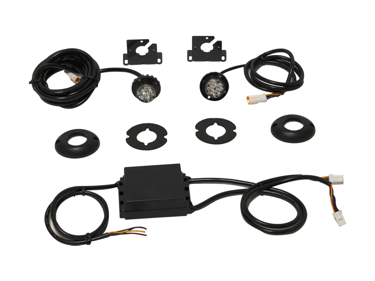 Linked Pair of 4 LED Hideaway Lights with Inline Driver - Split Colours