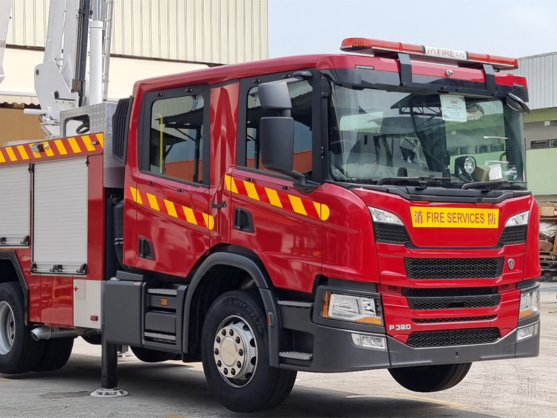 fire truck with red lightbar