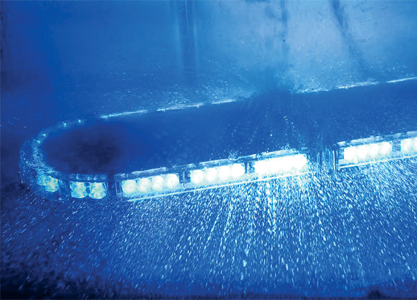 Xpert SL Lightbar undergoing water ingress testing