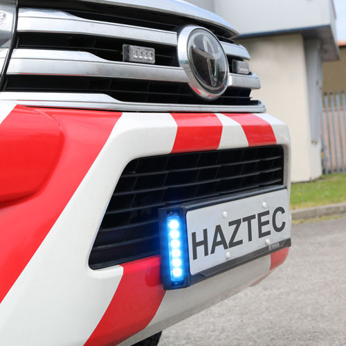Angled Number Plate Plinth System with 2x 6 LED Lights