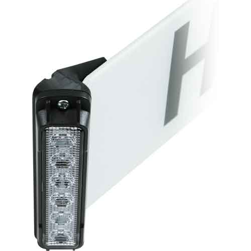 Angled Number Plate End Housing System with 2x 6 LED Lights