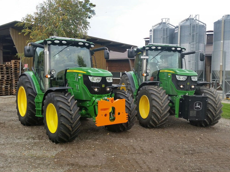 Tractors with amber lightbars