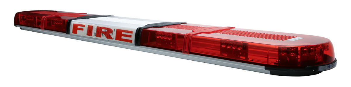 Xpert DX Lightbar with red lens and 'FIRE' sign