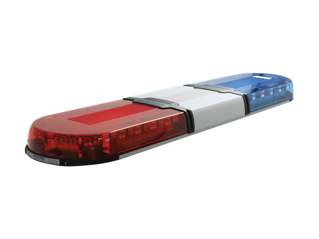 Xpert Lightbar with red and blue lens and centre sign