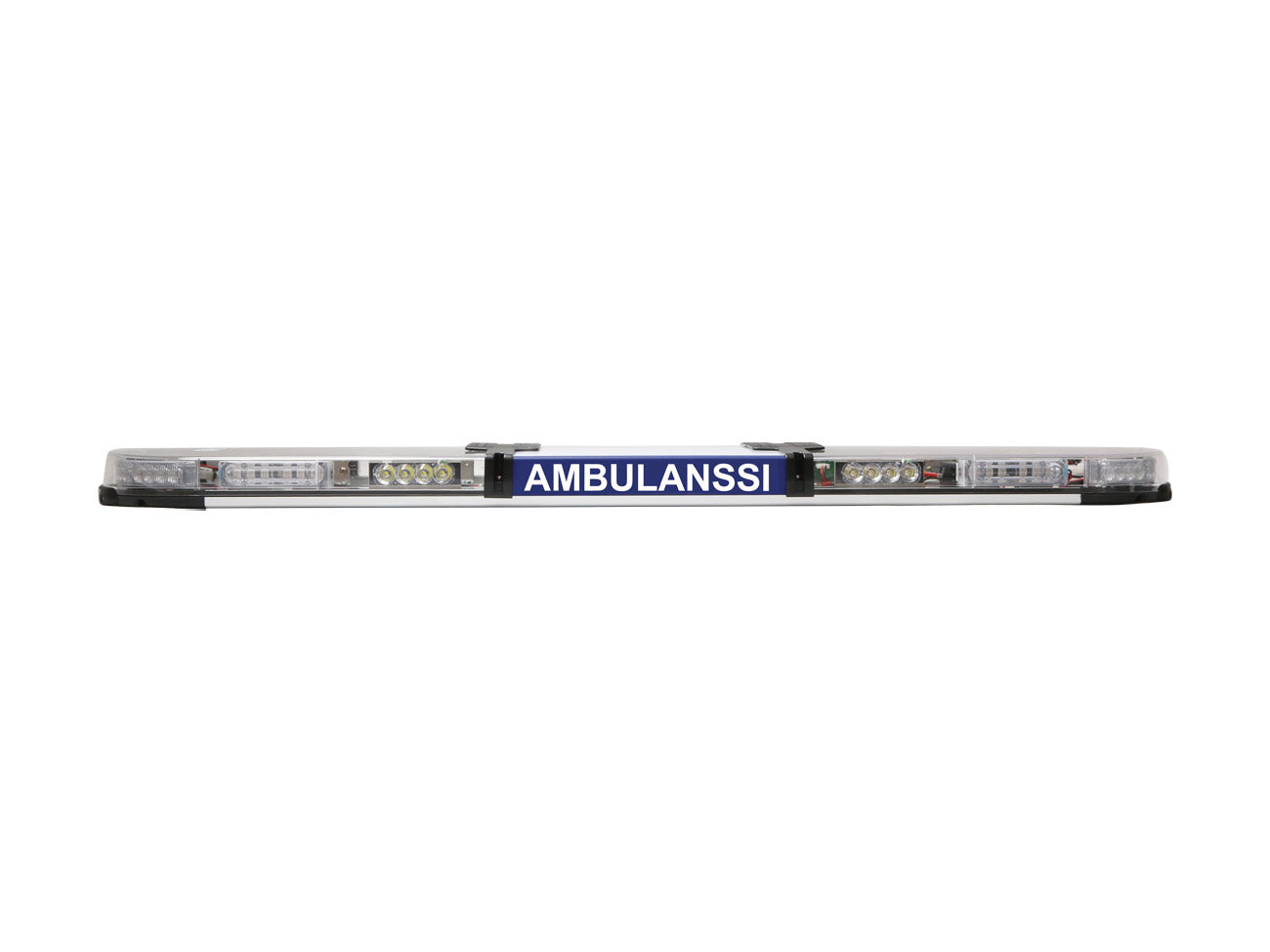 Xpert SL Lightbar with clear lens and 'AMBULANSSI' sign