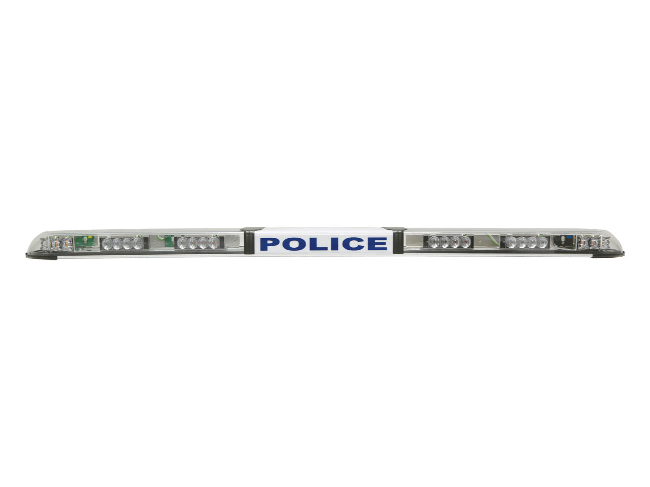 Xpert SLX Lightbar with clear lens and 'POLICE' sign